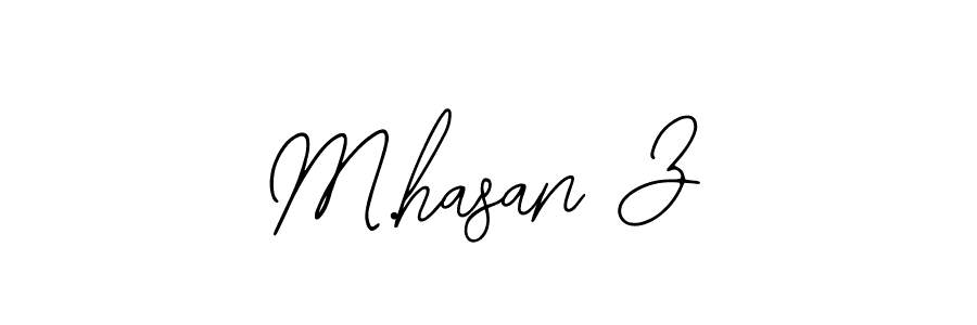 Bearetta-2O07w is a professional signature style that is perfect for those who want to add a touch of class to their signature. It is also a great choice for those who want to make their signature more unique. Get M.hasan Z name to fancy signature for free. M.hasan Z signature style 12 images and pictures png
