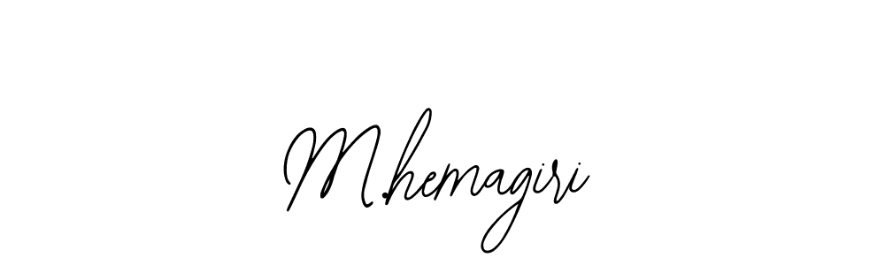 Make a beautiful signature design for name M.hemagiri. With this signature (Bearetta-2O07w) style, you can create a handwritten signature for free. M.hemagiri signature style 12 images and pictures png