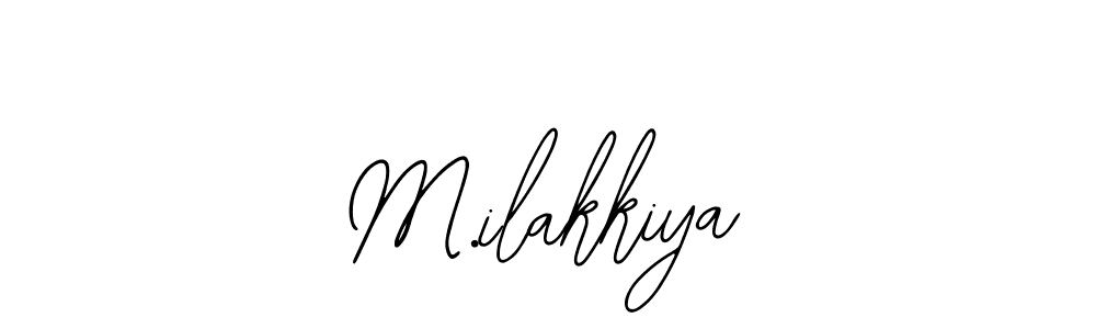Also You can easily find your signature by using the search form. We will create M.ilakkiya name handwritten signature images for you free of cost using Bearetta-2O07w sign style. M.ilakkiya signature style 12 images and pictures png