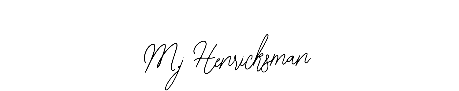 Use a signature maker to create a handwritten signature online. With this signature software, you can design (Bearetta-2O07w) your own signature for name M.j Henricksman. M.j Henricksman signature style 12 images and pictures png