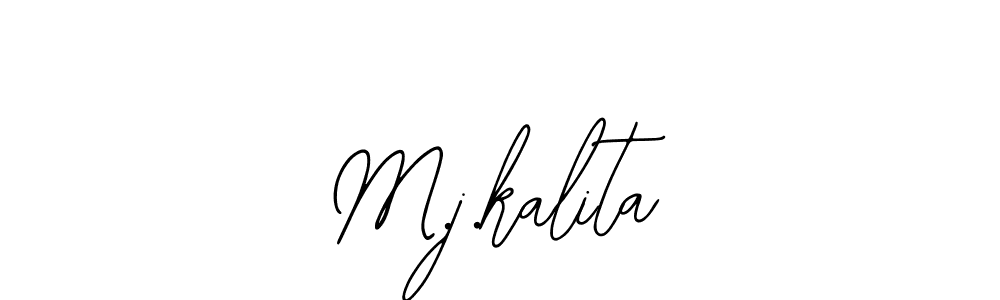 How to make M.j.kalita name signature. Use Bearetta-2O07w style for creating short signs online. This is the latest handwritten sign. M.j.kalita signature style 12 images and pictures png