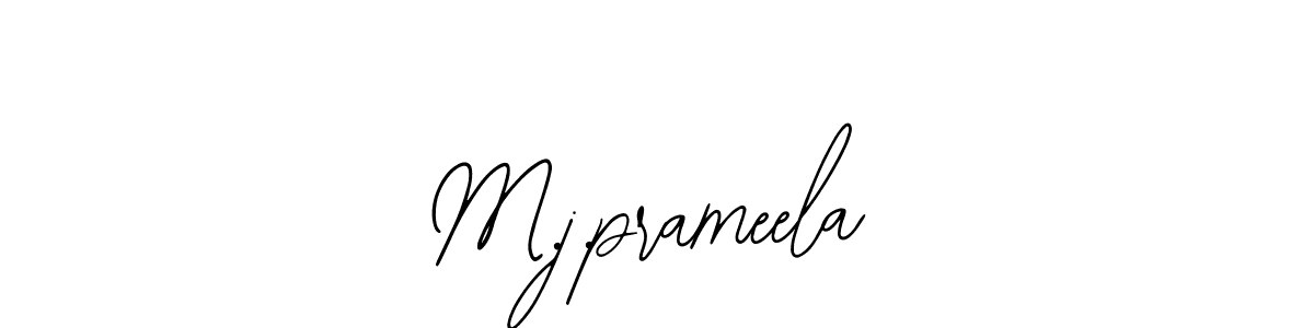 Create a beautiful signature design for name M.j.prameela. With this signature (Bearetta-2O07w) fonts, you can make a handwritten signature for free. M.j.prameela signature style 12 images and pictures png