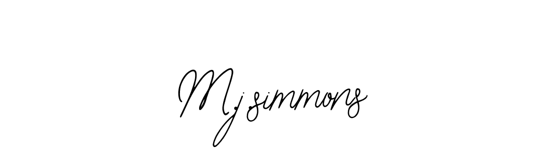 How to make M.j.simmons signature? Bearetta-2O07w is a professional autograph style. Create handwritten signature for M.j.simmons name. M.j.simmons signature style 12 images and pictures png