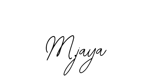 How to make M.jaya name signature. Use Bearetta-2O07w style for creating short signs online. This is the latest handwritten sign. M.jaya signature style 12 images and pictures png