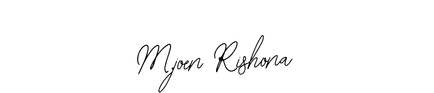 Create a beautiful signature design for name M.joen Rishona. With this signature (Bearetta-2O07w) fonts, you can make a handwritten signature for free. M.joen Rishona signature style 12 images and pictures png