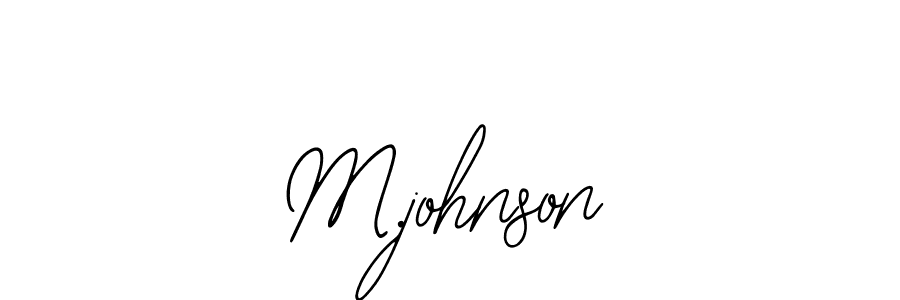 How to make M.johnson signature? Bearetta-2O07w is a professional autograph style. Create handwritten signature for M.johnson name. M.johnson signature style 12 images and pictures png