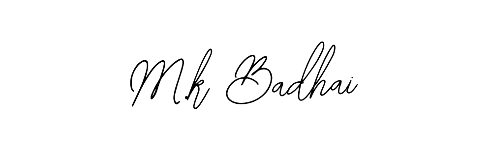 How to Draw M.k Badhai signature style? Bearetta-2O07w is a latest design signature styles for name M.k Badhai. M.k Badhai signature style 12 images and pictures png