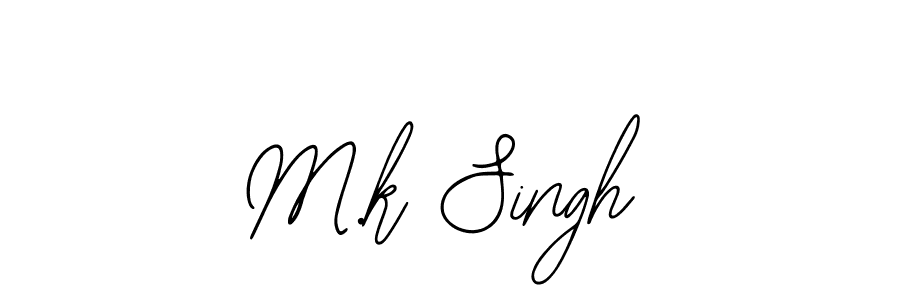 Also we have M.k Singh name is the best signature style. Create professional handwritten signature collection using Bearetta-2O07w autograph style. M.k Singh signature style 12 images and pictures png