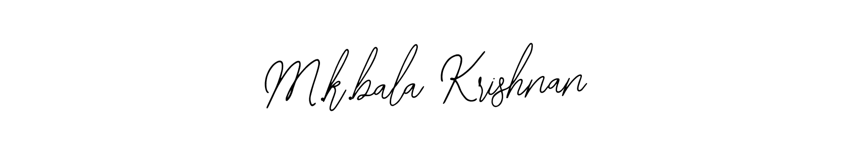 Design your own signature with our free online signature maker. With this signature software, you can create a handwritten (Bearetta-2O07w) signature for name M.k.bala Krishnan. M.k.bala Krishnan signature style 12 images and pictures png