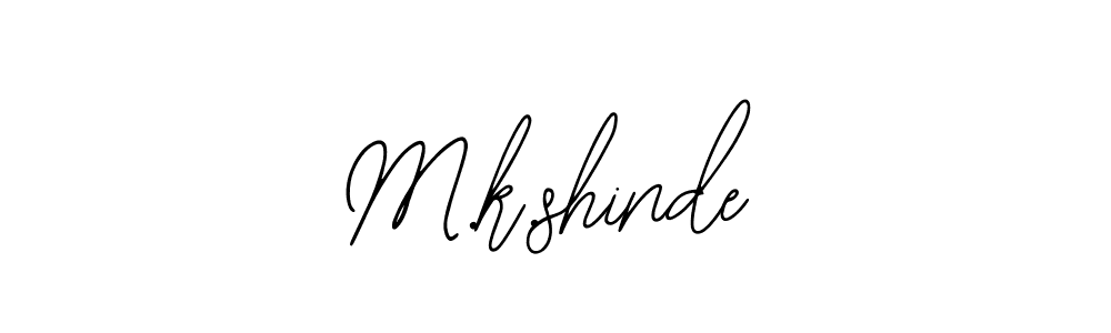 The best way (Bearetta-2O07w) to make a short signature is to pick only two or three words in your name. The name M.k.shinde include a total of six letters. For converting this name. M.k.shinde signature style 12 images and pictures png