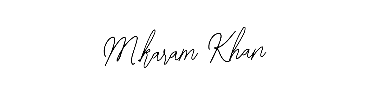 Make a beautiful signature design for name M.karam Khan. With this signature (Bearetta-2O07w) style, you can create a handwritten signature for free. M.karam Khan signature style 12 images and pictures png