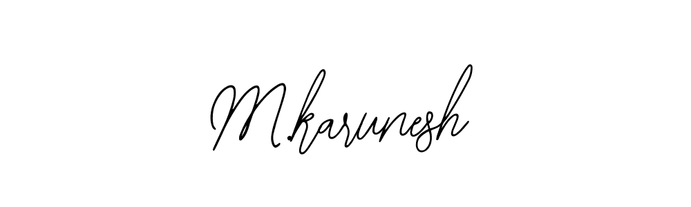 if you are searching for the best signature style for your name M.karunesh. so please give up your signature search. here we have designed multiple signature styles  using Bearetta-2O07w. M.karunesh signature style 12 images and pictures png