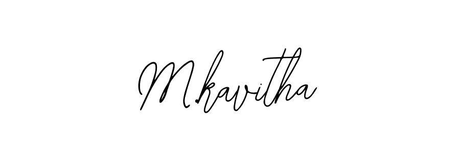 How to make M.kavitha name signature. Use Bearetta-2O07w style for creating short signs online. This is the latest handwritten sign. M.kavitha signature style 12 images and pictures png