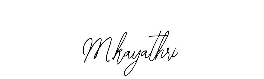 How to make M.kayathri name signature. Use Bearetta-2O07w style for creating short signs online. This is the latest handwritten sign. M.kayathri signature style 12 images and pictures png