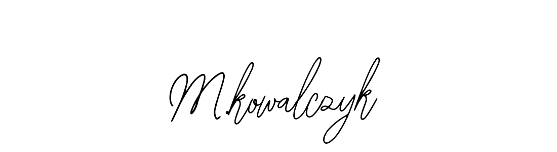 How to make M.kowalczyk name signature. Use Bearetta-2O07w style for creating short signs online. This is the latest handwritten sign. M.kowalczyk signature style 12 images and pictures png