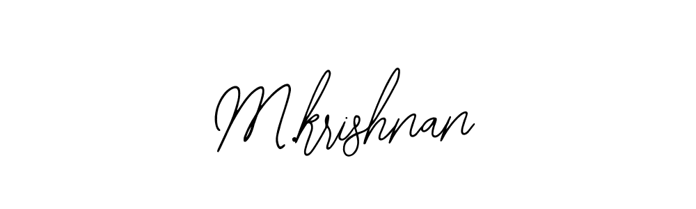 Similarly Bearetta-2O07w is the best handwritten signature design. Signature creator online .You can use it as an online autograph creator for name M.krishnan. M.krishnan signature style 12 images and pictures png