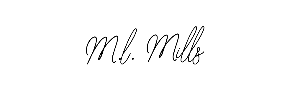 Create a beautiful signature design for name M.l. Mills. With this signature (Bearetta-2O07w) fonts, you can make a handwritten signature for free. M.l. Mills signature style 12 images and pictures png