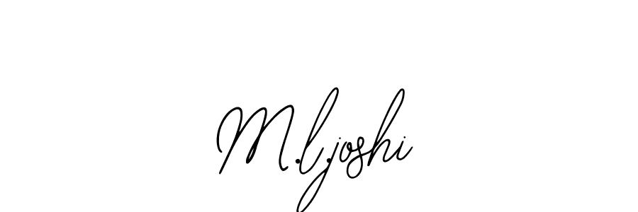 The best way (Bearetta-2O07w) to make a short signature is to pick only two or three words in your name. The name M.l.joshi include a total of six letters. For converting this name. M.l.joshi signature style 12 images and pictures png