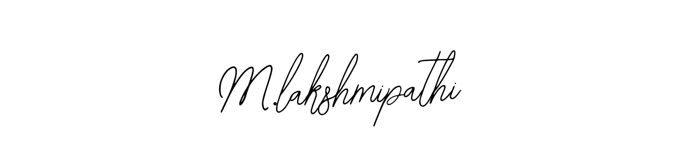 How to make M.lakshmipathi name signature. Use Bearetta-2O07w style for creating short signs online. This is the latest handwritten sign. M.lakshmipathi signature style 12 images and pictures png