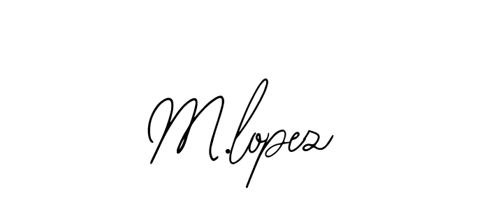 How to Draw M.lopez signature style? Bearetta-2O07w is a latest design signature styles for name M.lopez. M.lopez signature style 12 images and pictures png