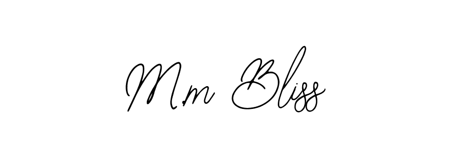 How to Draw M.m Bliss signature style? Bearetta-2O07w is a latest design signature styles for name M.m Bliss. M.m Bliss signature style 12 images and pictures png