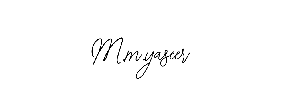 Make a beautiful signature design for name M.m.yaseer. With this signature (Bearetta-2O07w) style, you can create a handwritten signature for free. M.m.yaseer signature style 12 images and pictures png