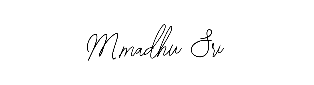 How to make M.madhu Sri name signature. Use Bearetta-2O07w style for creating short signs online. This is the latest handwritten sign. M.madhu Sri signature style 12 images and pictures png