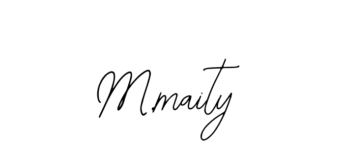 You should practise on your own different ways (Bearetta-2O07w) to write your name (M.maity) in signature. don't let someone else do it for you. M.maity signature style 12 images and pictures png