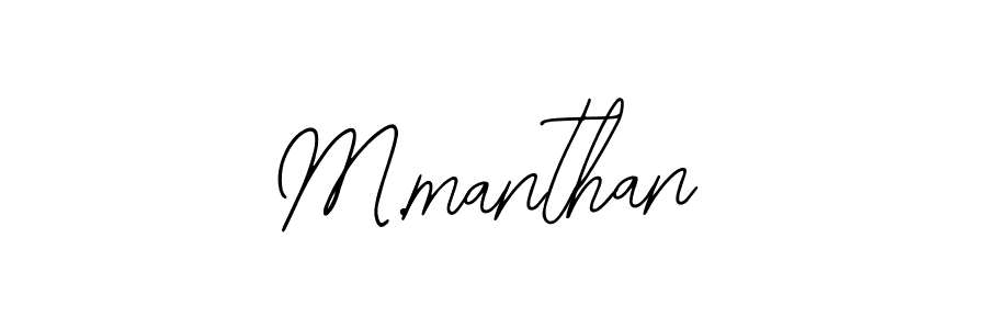 Make a beautiful signature design for name M.manthan. With this signature (Bearetta-2O07w) style, you can create a handwritten signature for free. M.manthan signature style 12 images and pictures png