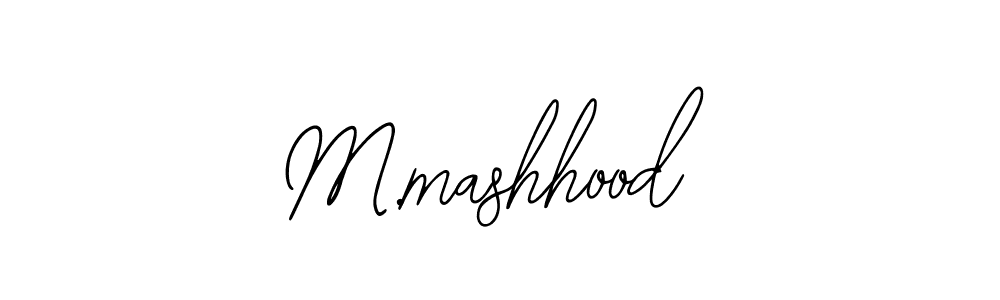 if you are searching for the best signature style for your name M.mashhood. so please give up your signature search. here we have designed multiple signature styles  using Bearetta-2O07w. M.mashhood signature style 12 images and pictures png