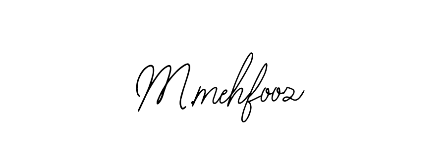 How to make M.mehfooz name signature. Use Bearetta-2O07w style for creating short signs online. This is the latest handwritten sign. M.mehfooz signature style 12 images and pictures png