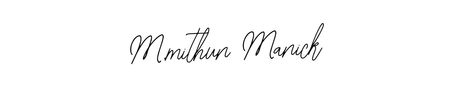 Design your own signature with our free online signature maker. With this signature software, you can create a handwritten (Bearetta-2O07w) signature for name M.mithun Manick. M.mithun Manick signature style 12 images and pictures png