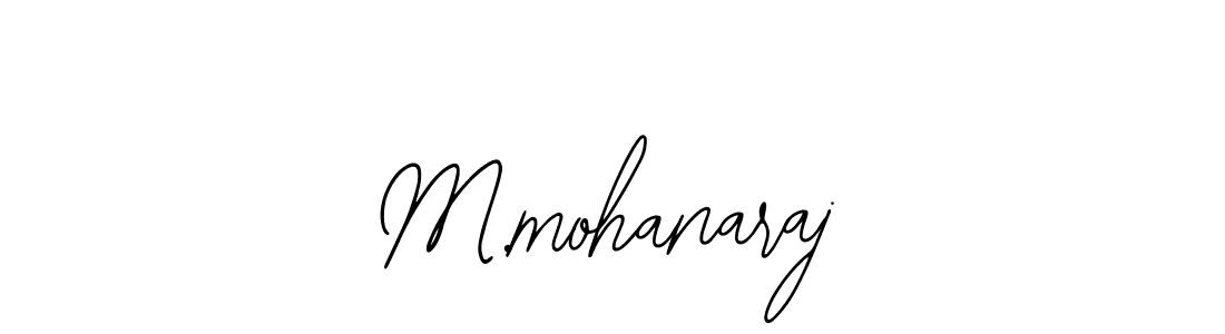 How to make M.mohanaraj name signature. Use Bearetta-2O07w style for creating short signs online. This is the latest handwritten sign. M.mohanaraj signature style 12 images and pictures png