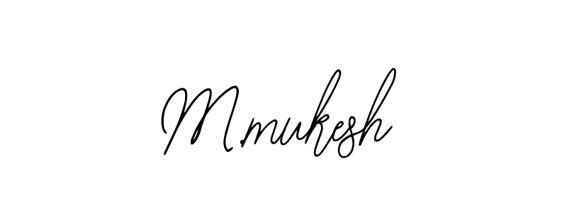 Bearetta-2O07w is a professional signature style that is perfect for those who want to add a touch of class to their signature. It is also a great choice for those who want to make their signature more unique. Get M.mukesh name to fancy signature for free. M.mukesh signature style 12 images and pictures png