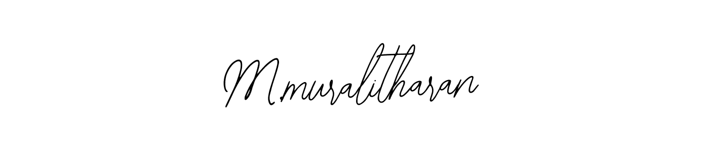 It looks lik you need a new signature style for name M.muralitharan. Design unique handwritten (Bearetta-2O07w) signature with our free signature maker in just a few clicks. M.muralitharan signature style 12 images and pictures png