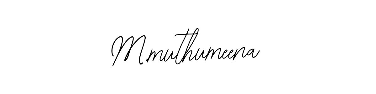 How to make M.muthumeena name signature. Use Bearetta-2O07w style for creating short signs online. This is the latest handwritten sign. M.muthumeena signature style 12 images and pictures png