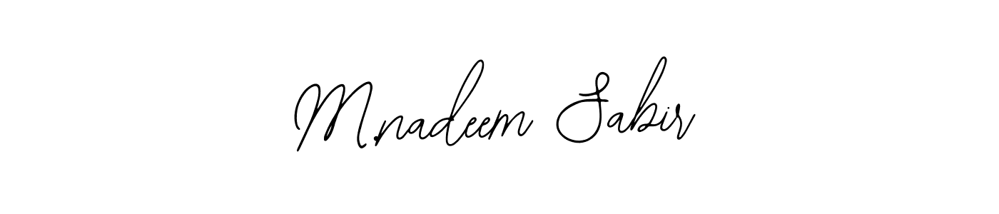 Also we have M.nadeem Sabir name is the best signature style. Create professional handwritten signature collection using Bearetta-2O07w autograph style. M.nadeem Sabir signature style 12 images and pictures png