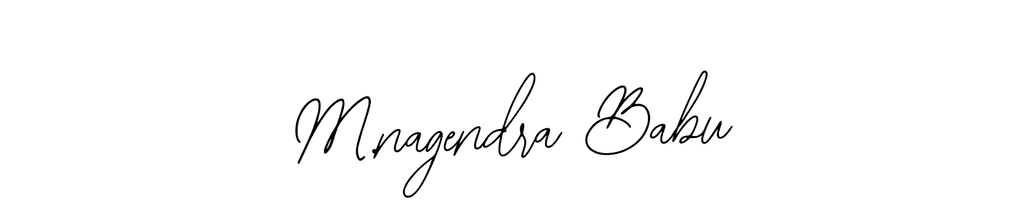 How to make M.nagendra Babu name signature. Use Bearetta-2O07w style for creating short signs online. This is the latest handwritten sign. M.nagendra Babu signature style 12 images and pictures png