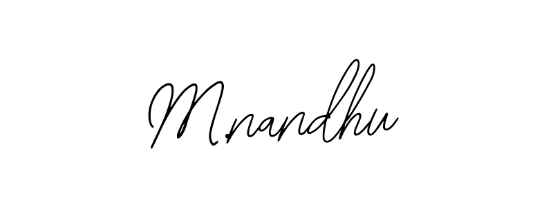 Use a signature maker to create a handwritten signature online. With this signature software, you can design (Bearetta-2O07w) your own signature for name M.nandhu. M.nandhu signature style 12 images and pictures png