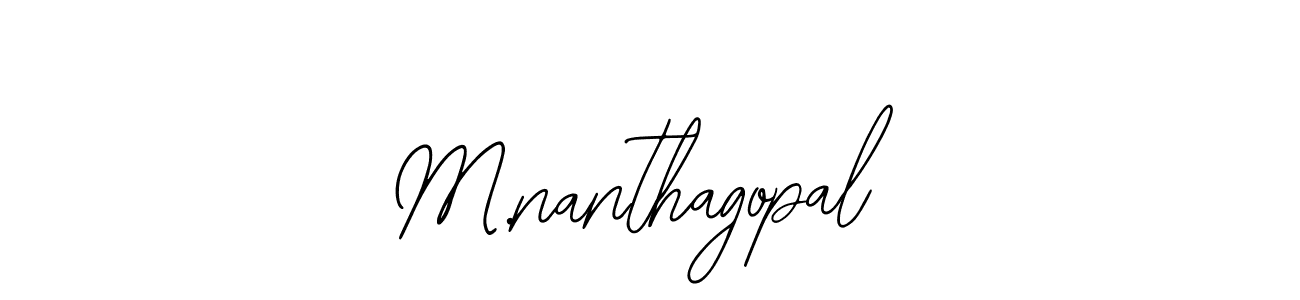 Bearetta-2O07w is a professional signature style that is perfect for those who want to add a touch of class to their signature. It is also a great choice for those who want to make their signature more unique. Get M.nanthagopal name to fancy signature for free. M.nanthagopal signature style 12 images and pictures png