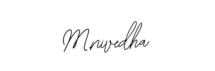 The best way (Bearetta-2O07w) to make a short signature is to pick only two or three words in your name. The name M.nivedha include a total of six letters. For converting this name. M.nivedha signature style 12 images and pictures png