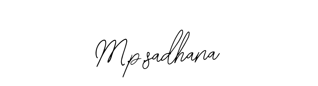 How to make M.p.sadhana signature? Bearetta-2O07w is a professional autograph style. Create handwritten signature for M.p.sadhana name. M.p.sadhana signature style 12 images and pictures png