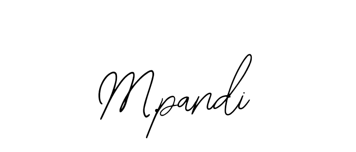 Design your own signature with our free online signature maker. With this signature software, you can create a handwritten (Bearetta-2O07w) signature for name M.pandi. M.pandi signature style 12 images and pictures png