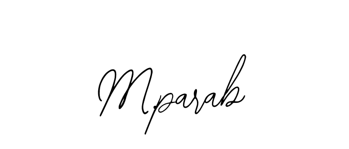 Design your own signature with our free online signature maker. With this signature software, you can create a handwritten (Bearetta-2O07w) signature for name M.parab. M.parab signature style 12 images and pictures png