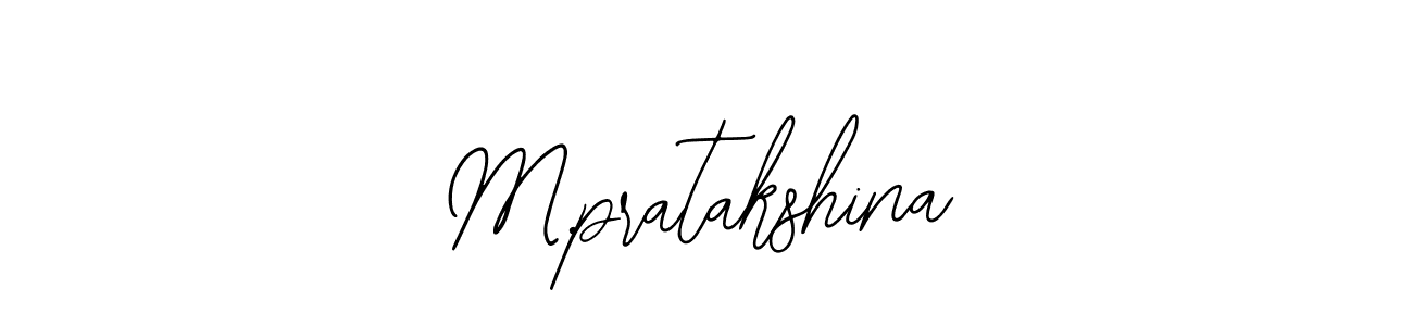 How to make M.pratakshina name signature. Use Bearetta-2O07w style for creating short signs online. This is the latest handwritten sign. M.pratakshina signature style 12 images and pictures png