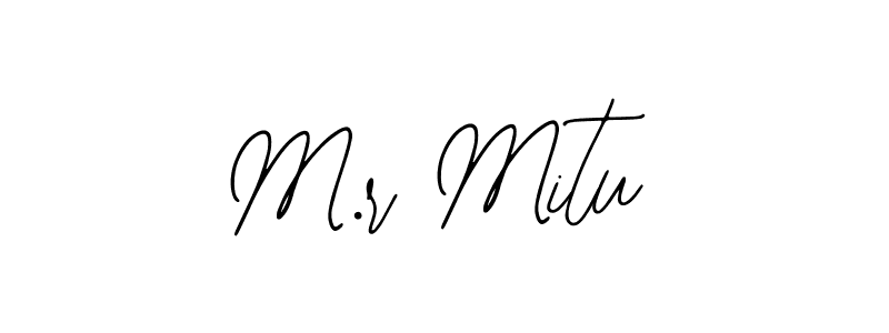 How to make M.r Mitu name signature. Use Bearetta-2O07w style for creating short signs online. This is the latest handwritten sign. M.r Mitu signature style 12 images and pictures png