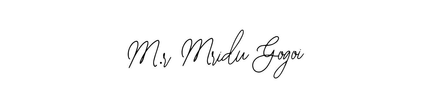 Create a beautiful signature design for name M.r Mridu Gogoi. With this signature (Bearetta-2O07w) fonts, you can make a handwritten signature for free. M.r Mridu Gogoi signature style 12 images and pictures png