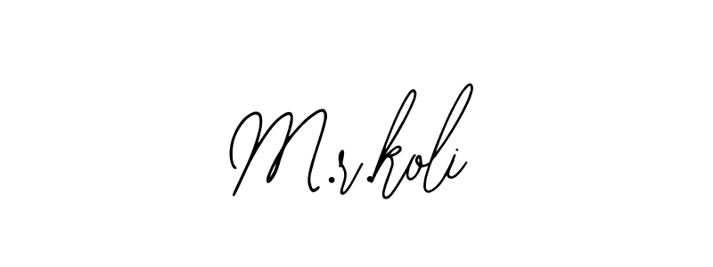 Similarly Bearetta-2O07w is the best handwritten signature design. Signature creator online .You can use it as an online autograph creator for name M.r.koli. M.r.koli signature style 12 images and pictures png