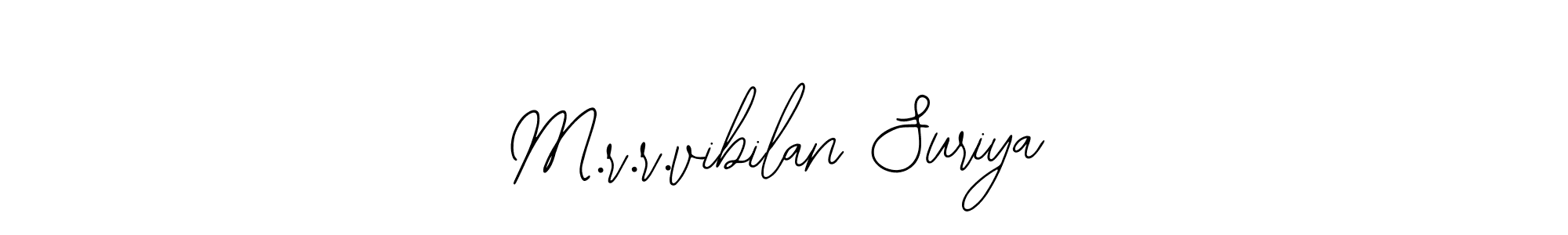 Also we have M.r.r.vibilan Suriya name is the best signature style. Create professional handwritten signature collection using Bearetta-2O07w autograph style. M.r.r.vibilan Suriya signature style 12 images and pictures png