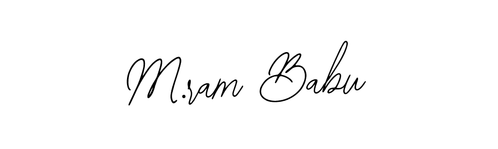 How to make M.ram Babu name signature. Use Bearetta-2O07w style for creating short signs online. This is the latest handwritten sign. M.ram Babu signature style 12 images and pictures png